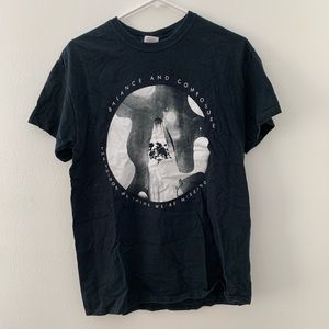 Balance and Composure black and white band tee